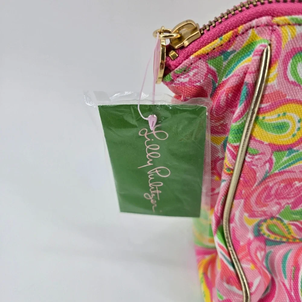 Lilly Pulitzer Colony Cosmetic Bag Womens Flamingo Paisley MSRP $48 NWT